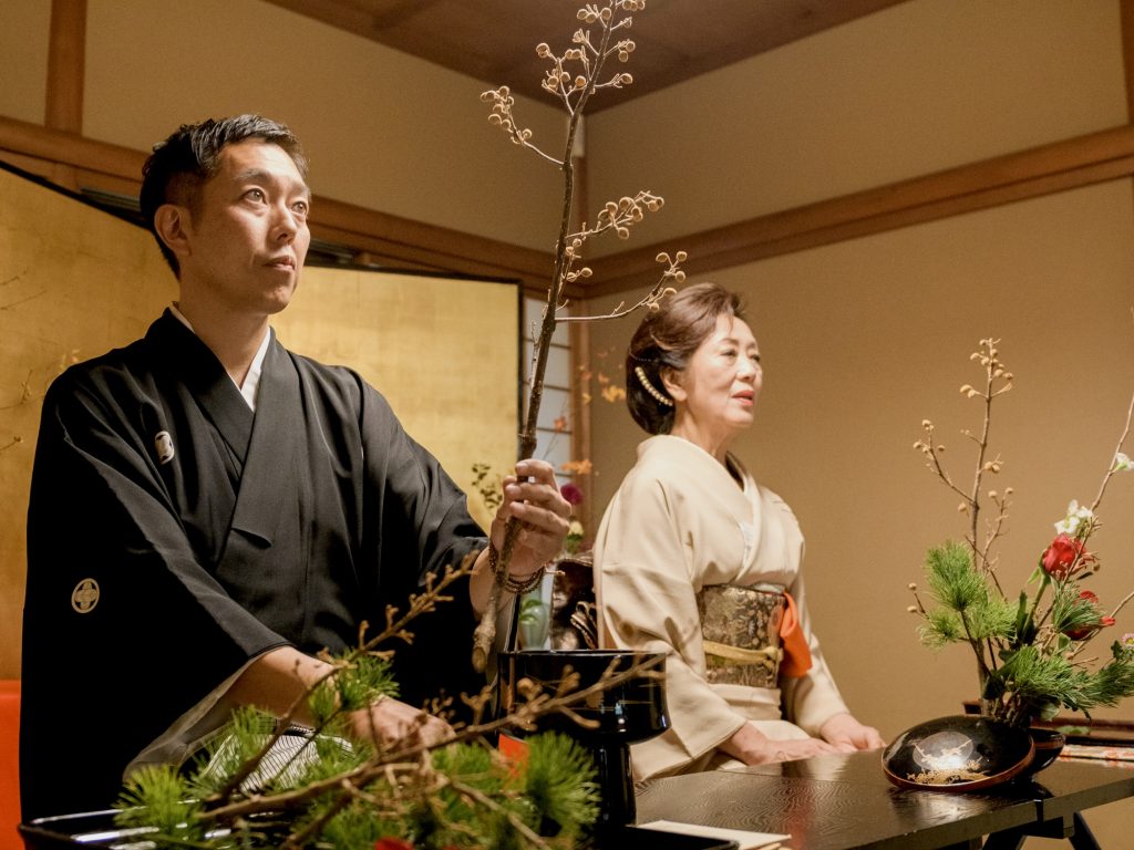 水墨花点前