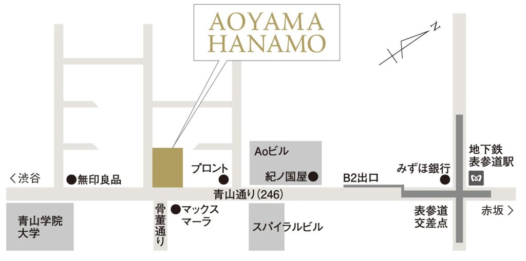 表参道教室の案内地図